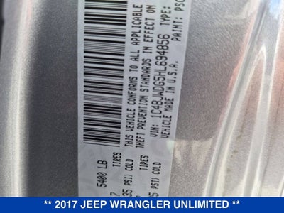 2017 Jeep Wrangler Unlimited Sport 4x4