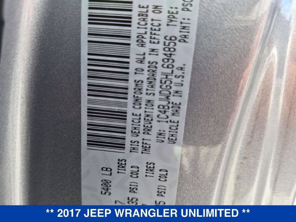2017 Jeep Wrangler Unlimited Sport 4x4