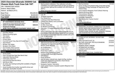 2025 Chevrolet Silverado 3500 HD Chassis Cab Work Truck