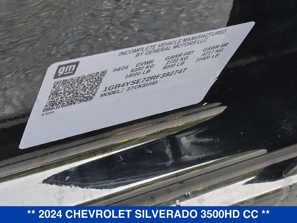 2024 Chevrolet Silverado 3500 HD Chassis Cab Work Truck