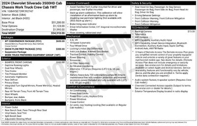 2024 Chevrolet Silverado 3500 HD Chassis Cab Work Truck