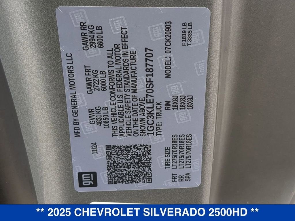 2025 Chevrolet Silverado 2500 HD WT