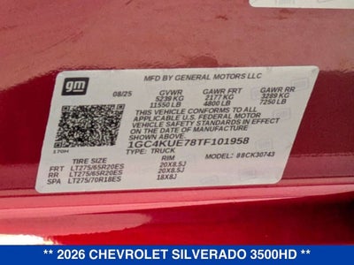 2026 Chevrolet Silverado 3500 HD LTZ