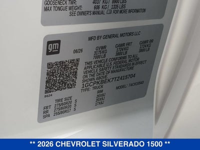 2026 Chevrolet Silverado 1500 Custom