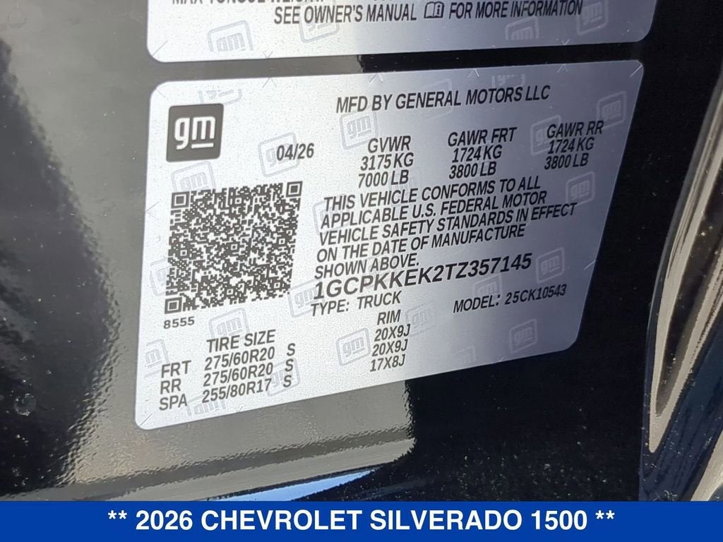 2026 Chevrolet Silverado 1500 LT (2FL)