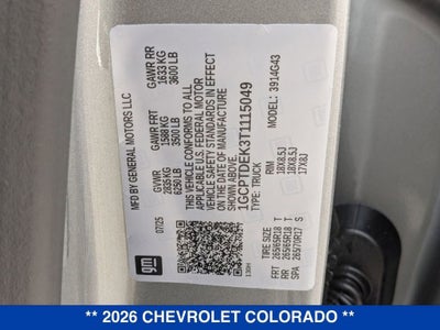 2026 Chevrolet Colorado Z71