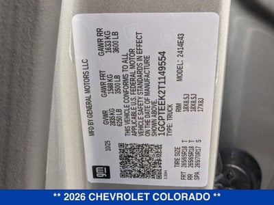 2026 Chevrolet Colorado Trail Boss