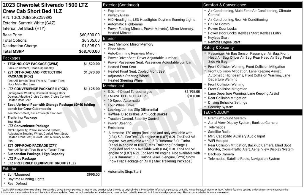 2023 Chevrolet Silverado 1500 LTZ