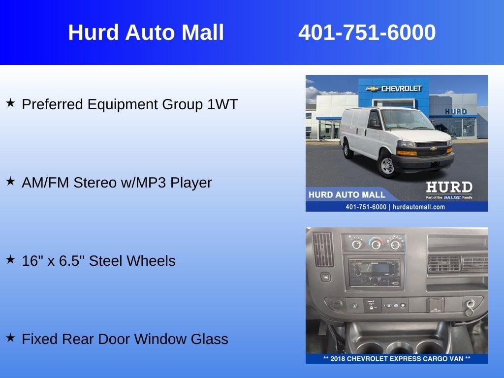 2018 Chevrolet Express Cargo 2500 2500 Regular Wheelbase Rear-Wheel Drive