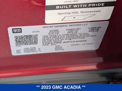 2023 GMC Acadia SLE