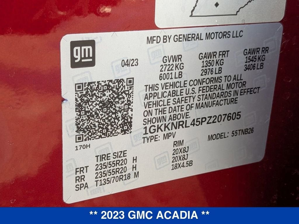 2023 GMC Acadia SLE