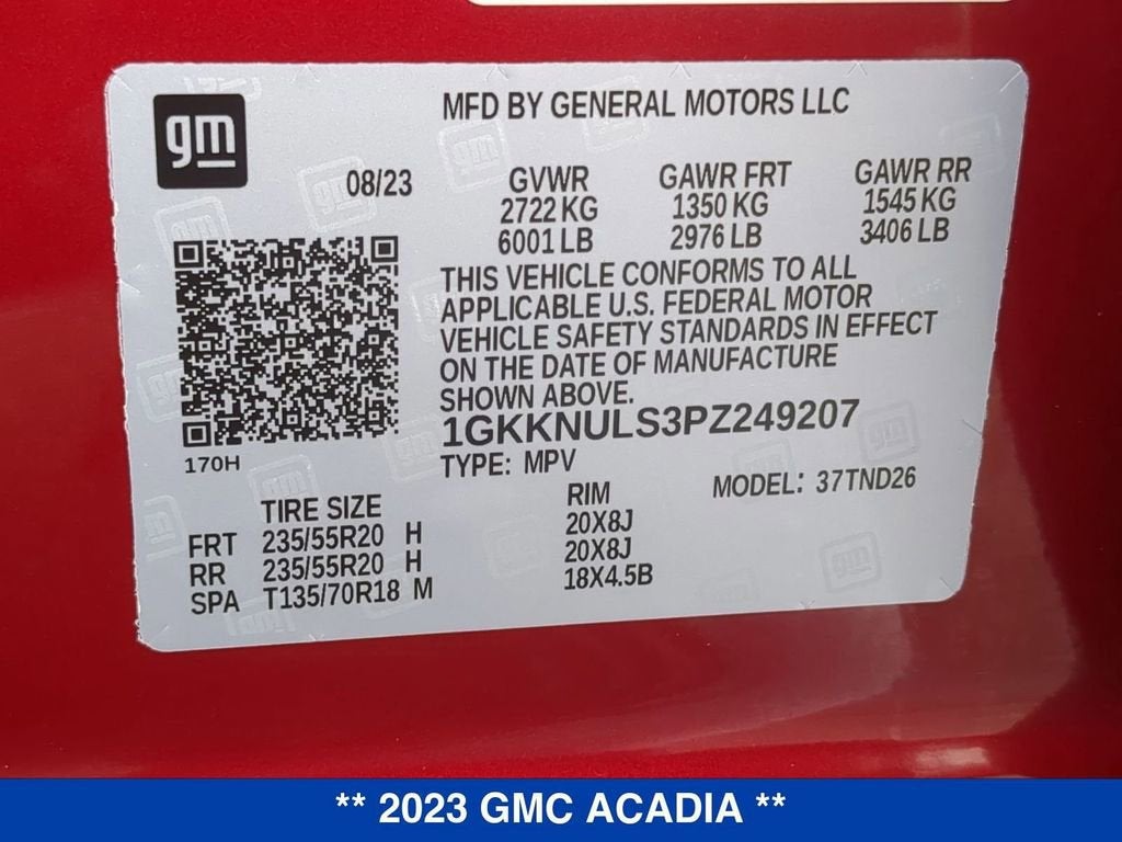 2023 GMC Acadia SLT