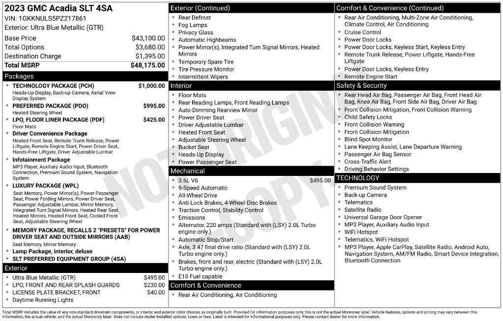 2023 GMC Acadia SLT