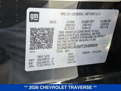 2026 Chevrolet Traverse LT