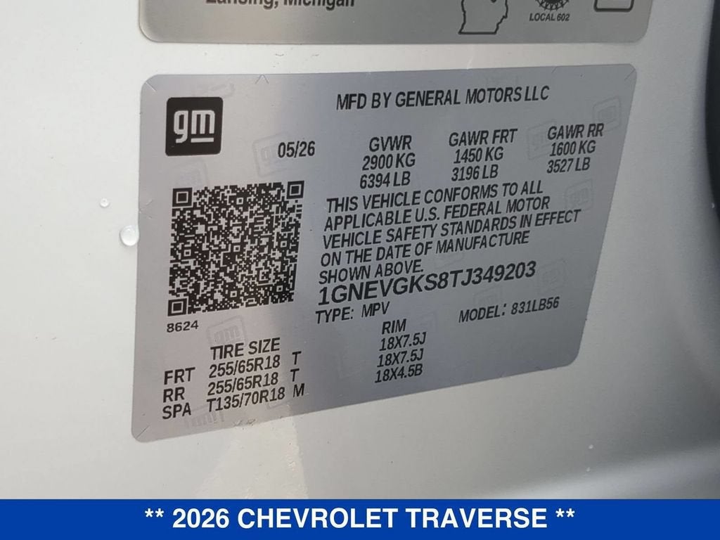 2026 Chevrolet Traverse LT