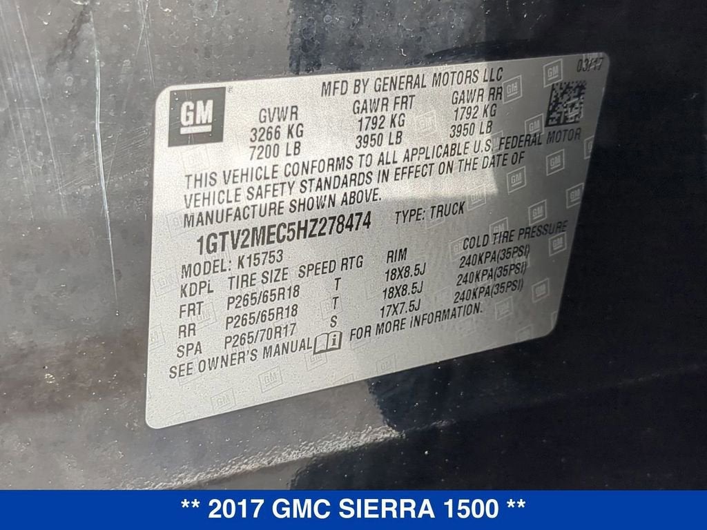 2017 GMC Sierra 1500 SLE