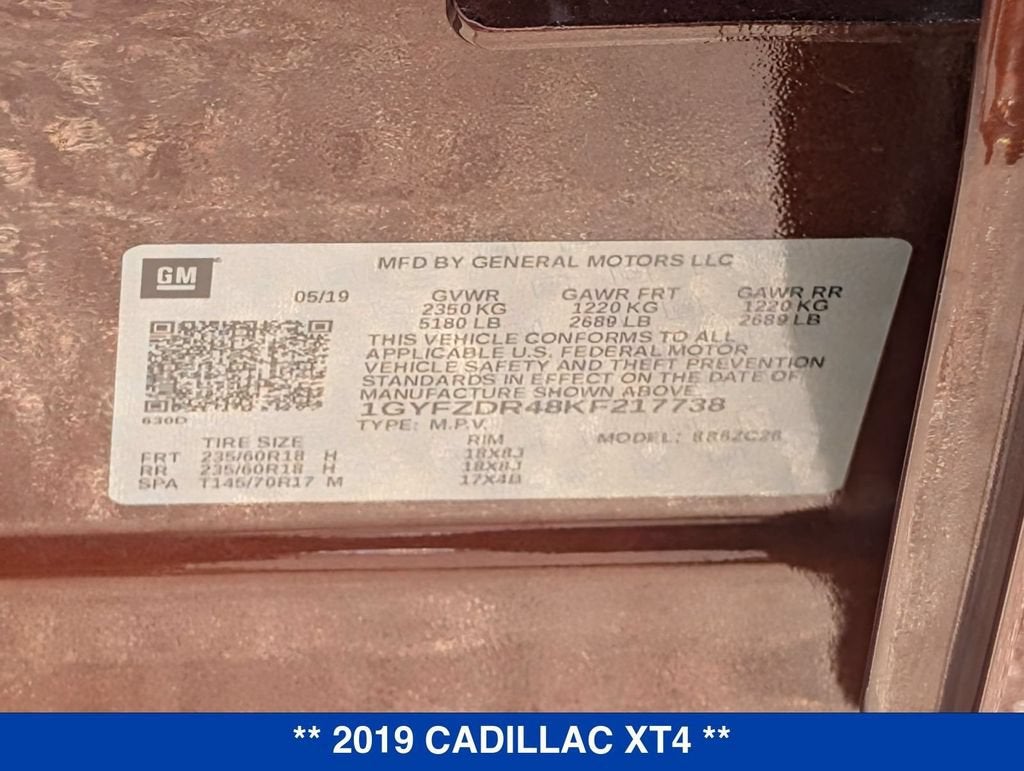 2019 Cadillac XT4 AWD Premium Luxury