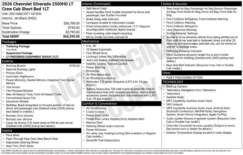 2026 Chevrolet Silverado 2500 HD LT