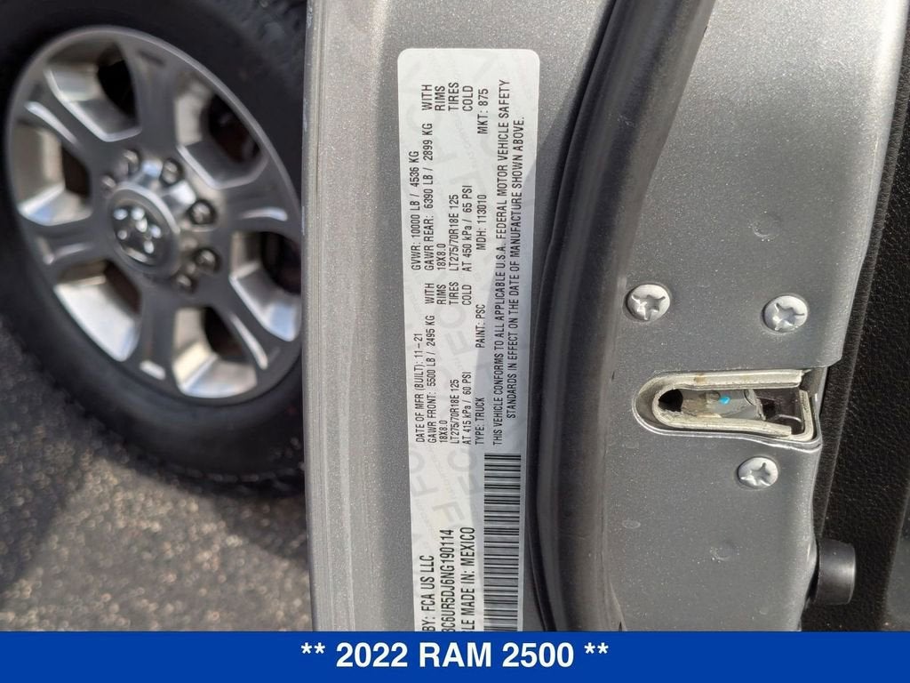 2022 RAM 2500 Big Horn Crew Cab 4x4 6'4" Box