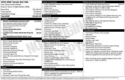 2023 GMC Terrain SLE
