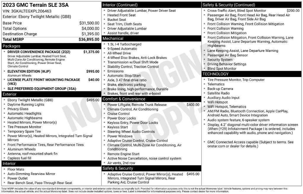 2023 GMC Terrain SLE