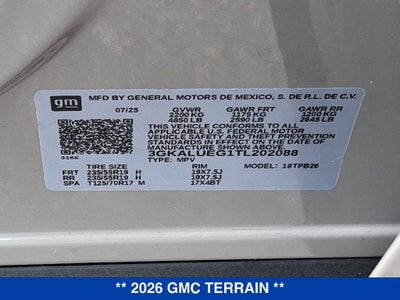 2026 GMC Terrain Elevation
