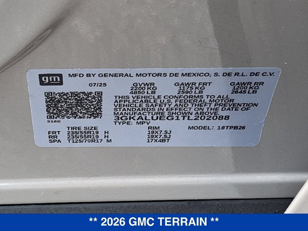 2026 GMC Terrain Elevation