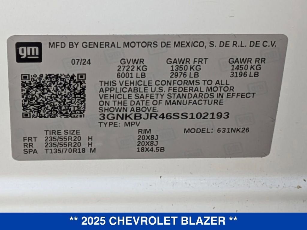2025 Chevrolet Blazer 3LT