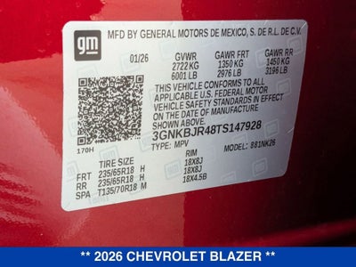 2026 Chevrolet Blazer 3LT