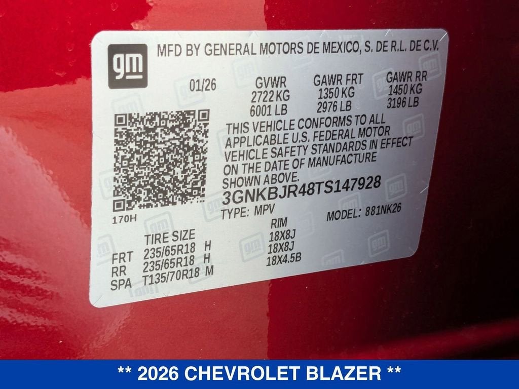 2026 Chevrolet Blazer 3LT