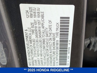 2025 Honda Ridgeline TrailSport
