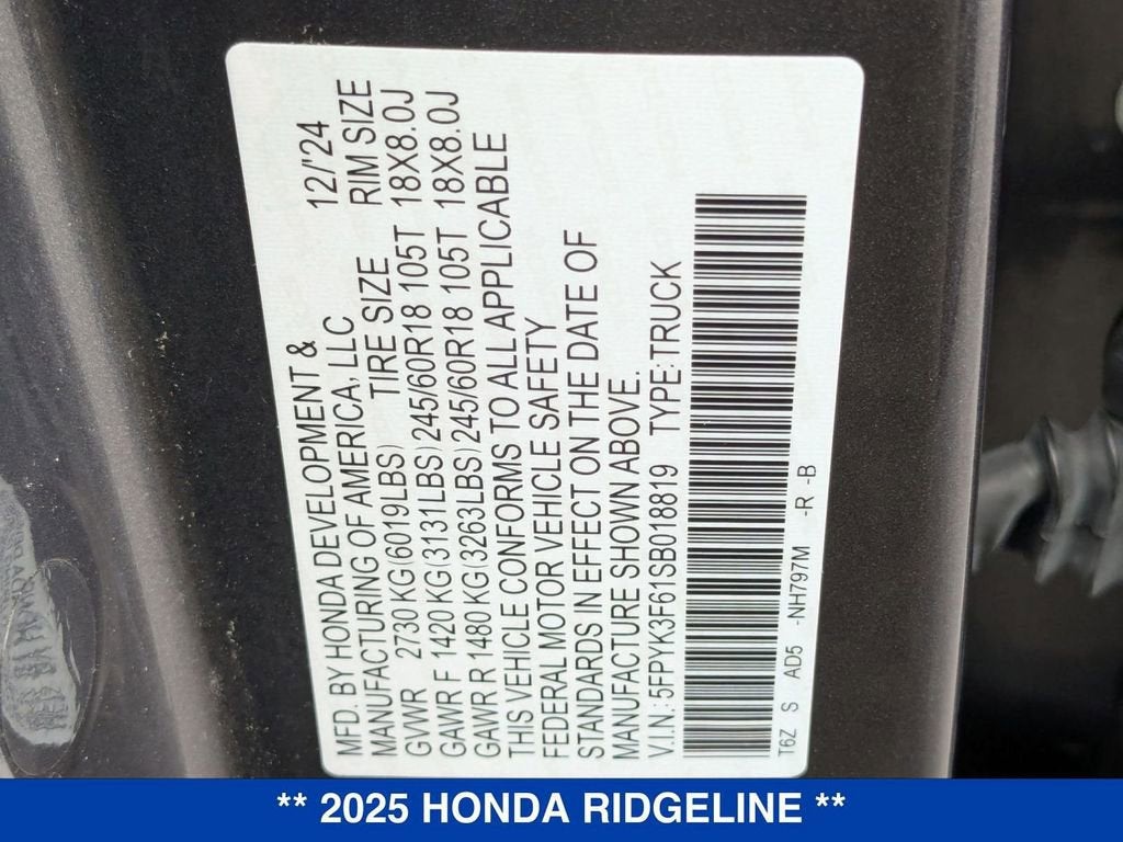 2025 Honda Ridgeline TrailSport
