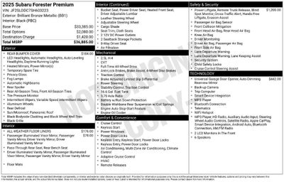 2025 Subaru Forester Premium
