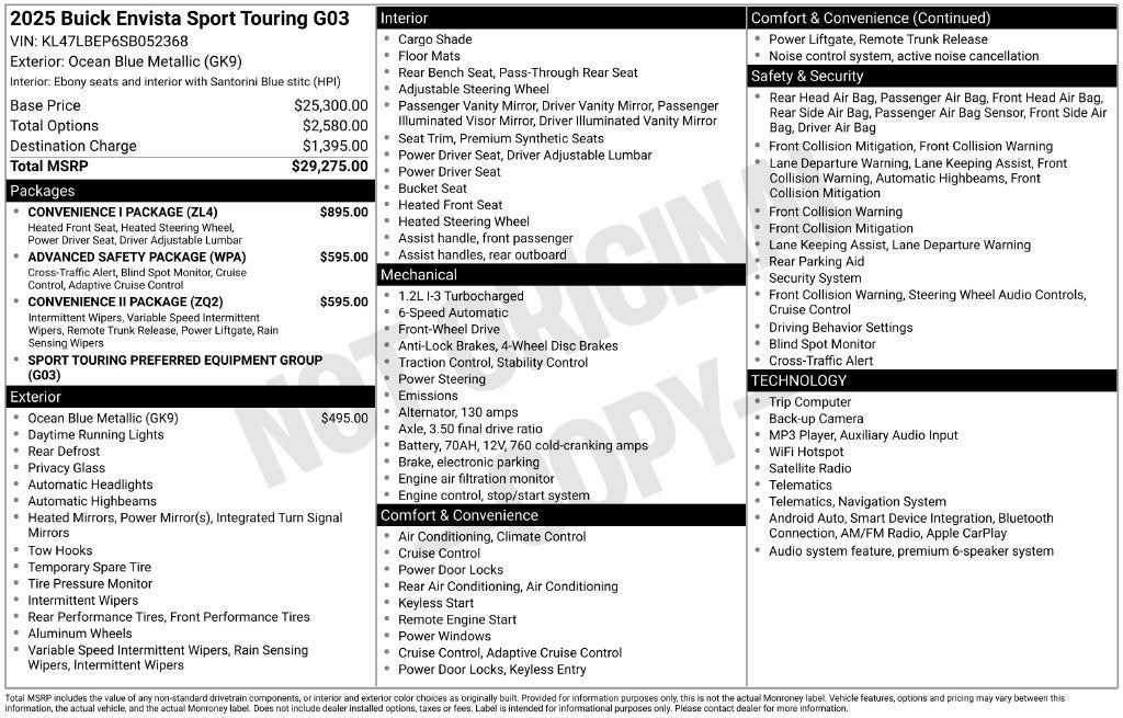 2025 Buick Envista Sport Touring
