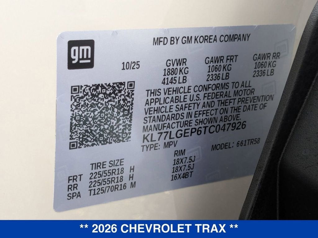 2026 Chevrolet Trax 1RS