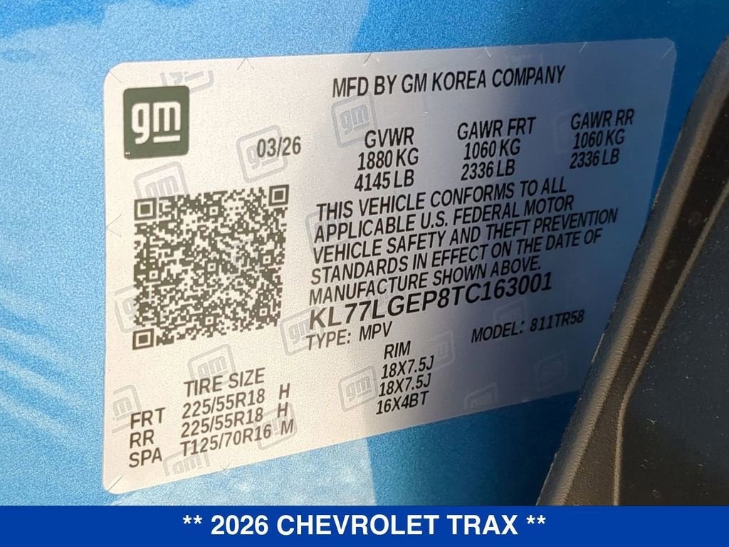 2026 Chevrolet Trax 1RS