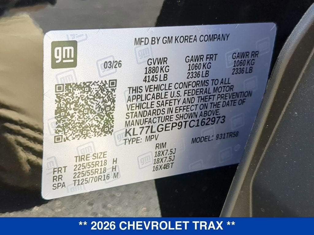 2026 Chevrolet Trax 1RS