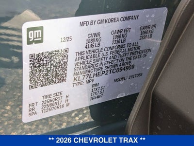 2026 Chevrolet Trax LT