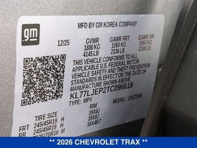 2026 Chevrolet Trax 2RS