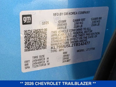 2026 Chevrolet Trailblazer RS