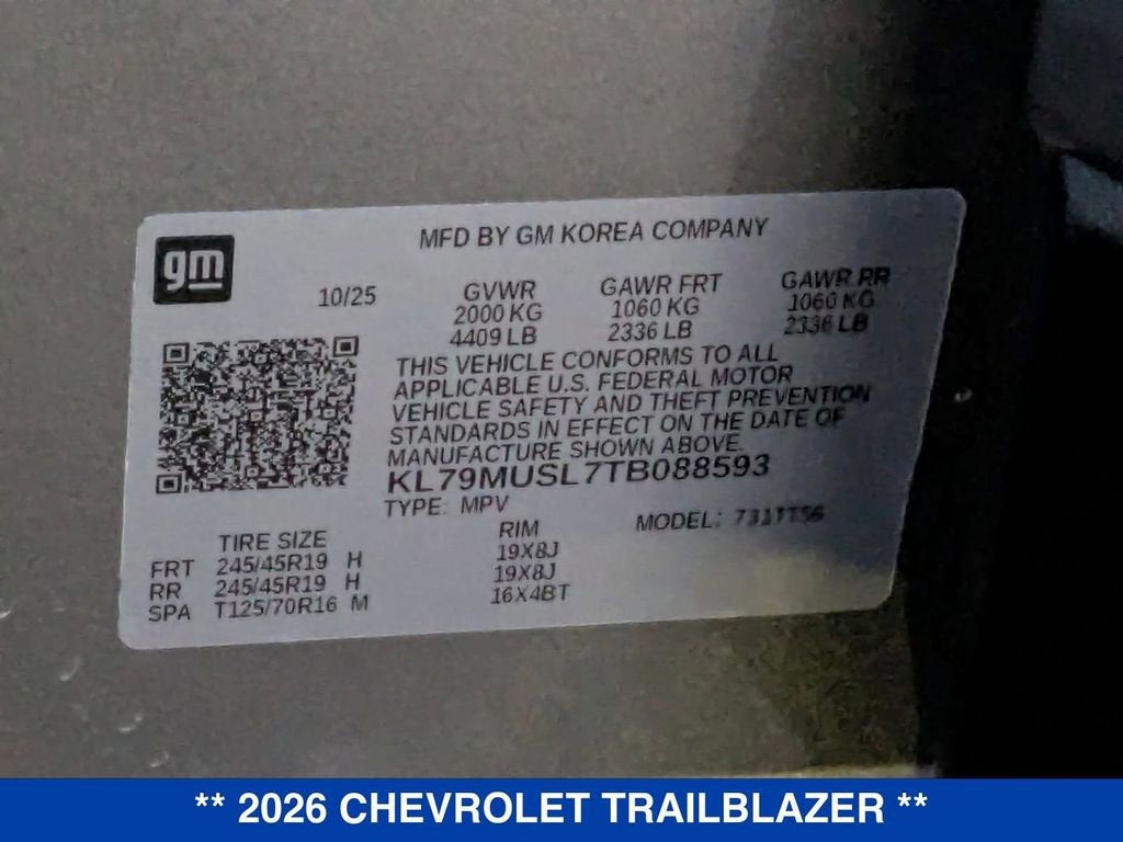 2026 Chevrolet Trailblazer RS