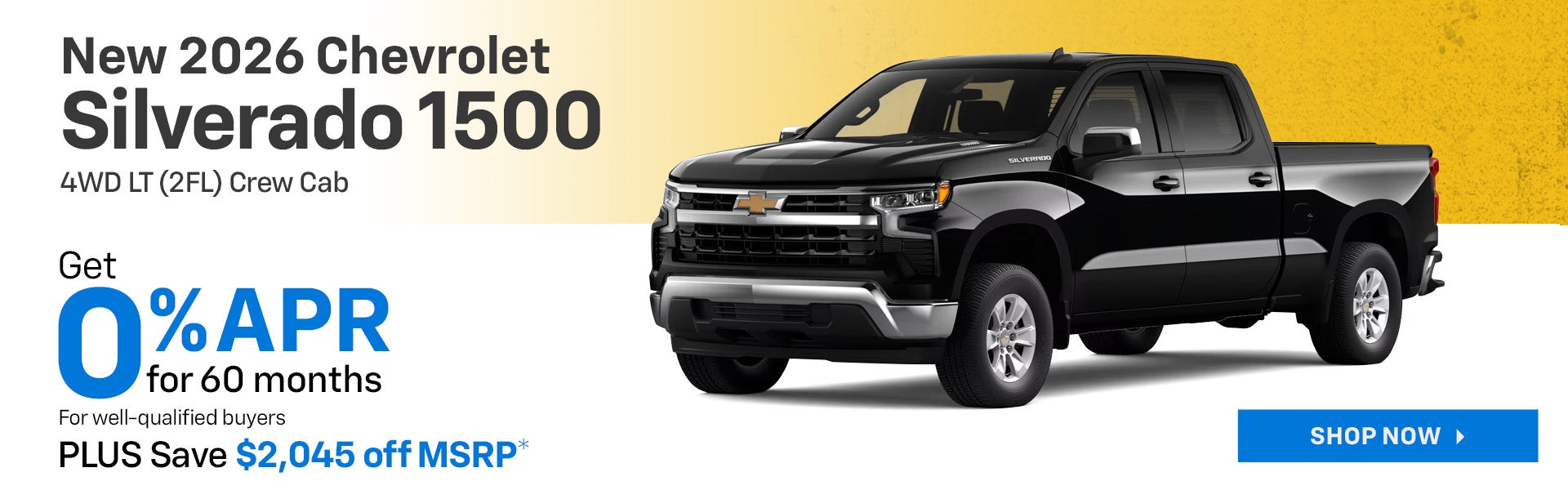 New 2026 Chevrolet Silverado 1500 4WD LT (2FL) Crew Cab