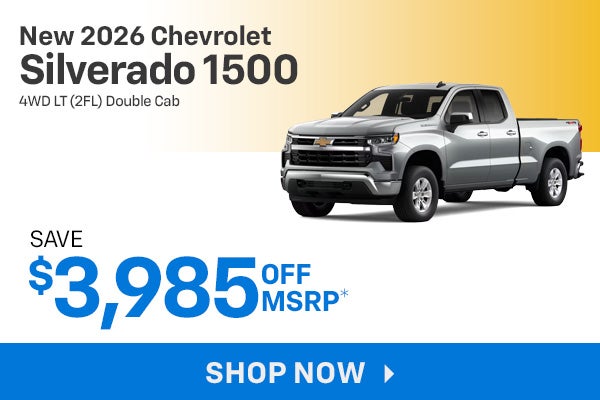 New 2026 Chevrolet Silverado 1500 4WD LT (2FL) Double Cab